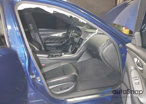 2019 Infiniti Q50 3.0T Red Sport 400 z USA, uszkodzony, nr VIN JN1FV7AR0KM830378